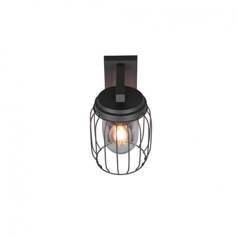 - Tuela - Anthracite PIR Wall Lamp with Clear Glass Diffuser Trio-210869142 - Tuela - Anthracite PIR Wall Lamp with Clear Glass Diffuser