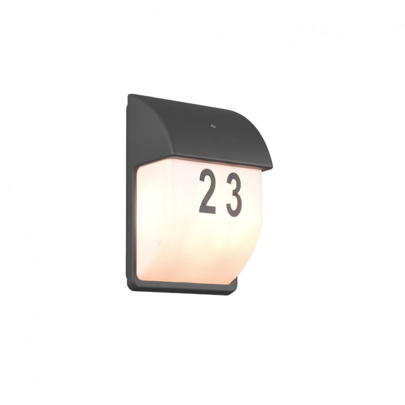 - Mersey - Anthracite Wall Lamp with Number Set Trio-212160242 - Mersey - Anthracite Wall Lamp with Number Set
