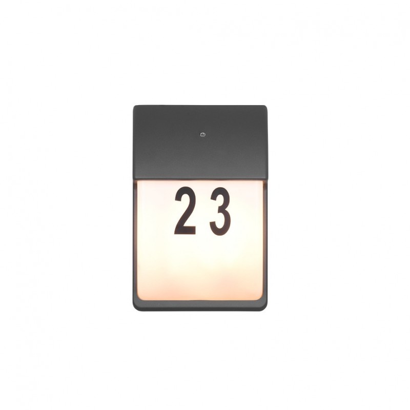- Mersey - Anthracite Wall Lamp with Number Set Trio-212160242 - Mersey - Anthracite Wall Lamp with Number Set