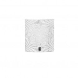 Elisa - Chrome Wall Lamp with White Glass with Clear Decor Elisa - Chrome Wall Lamp with White Glass with Clear Decor