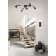 - Marley - Matt Black Up & Down Wall Lamp Trio-212400232 - Marley - Matt Black Up & Down Wall Lamp