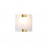 Pura - Antique Brass Wall Lamp with White Glass Pura - Antique Brass Wall Lamp with White Glass