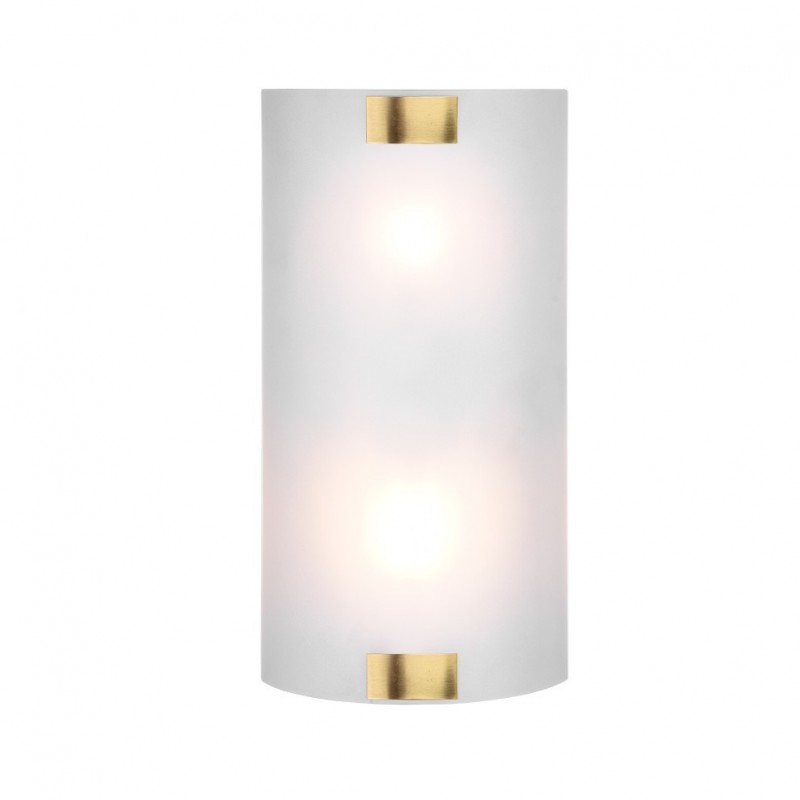 - Pura - Antique Brass 2 Light Wall Lamp with White Glass Trio-212700204 - Pura - Antique Brass 2 Light Wall Lamp with White Glass