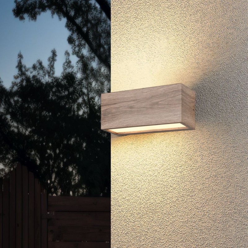 Trio-218560235 - Mayenne - Wooden Up & Down LED Wall Lamp IP44