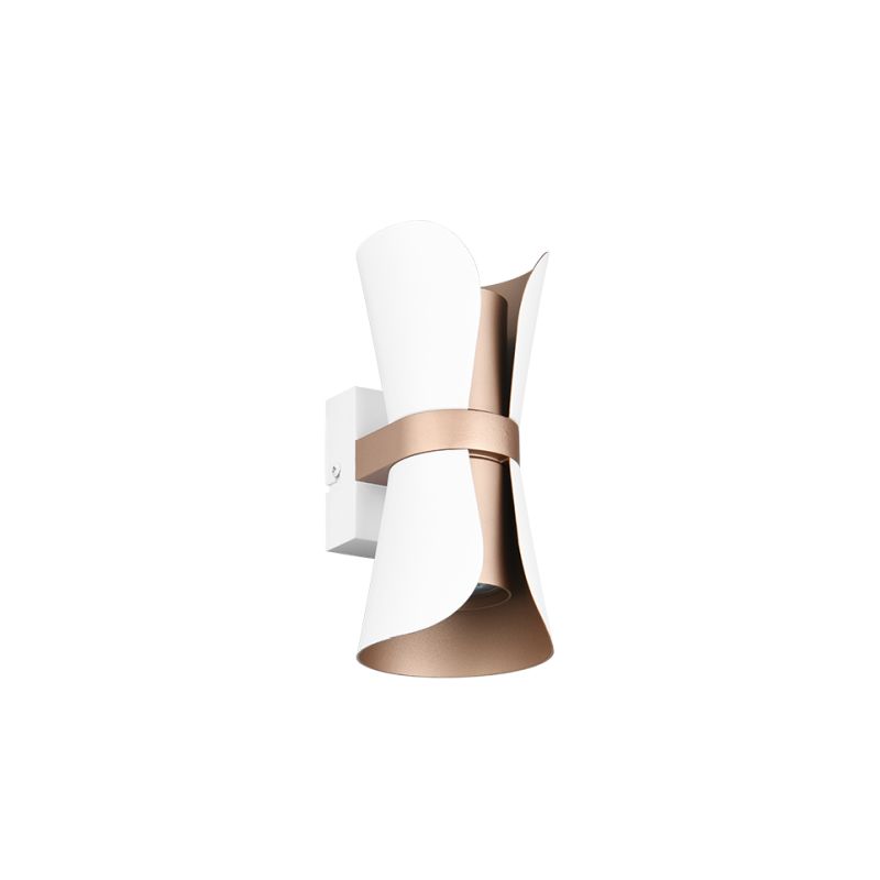- Coat - White & Coffee 2 Light Wall Lamp Trio-218600231 - Coat - White & Coffee 2 Light Wall Lamp