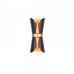Coat - Black & Gold 2 Light Wall Lamp Coat - Black & Gold 2 Light Wall Lamp