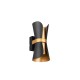 - Coat - Black & Gold 2 Light Wall Lamp Trio-218600280 - Coat - Black & Gold 2 Light Wall Lamp