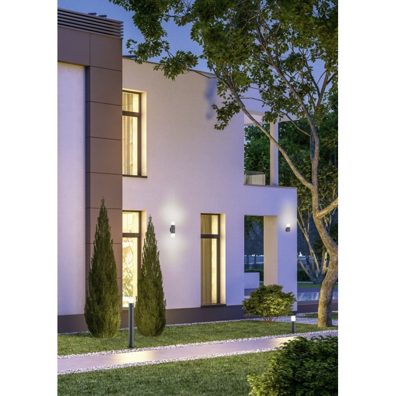 - Hoosic - Anthracite PIR Wall Lamp with White Diffuser Trio-222260142 - Hoosic - Anthracite PIR Wall Lamp with White Diffuser