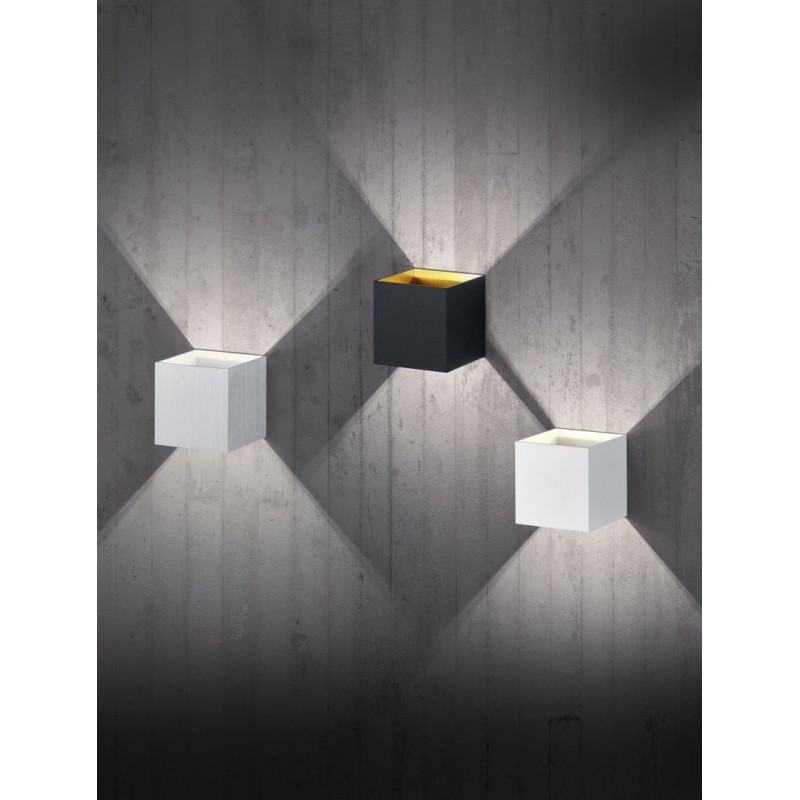 - Louis - Brushed Aluminium Up & Down LED Wall Lamp Trio-223310105 - Louis - Brushed Aluminium Up & Down LED Wall Lamp