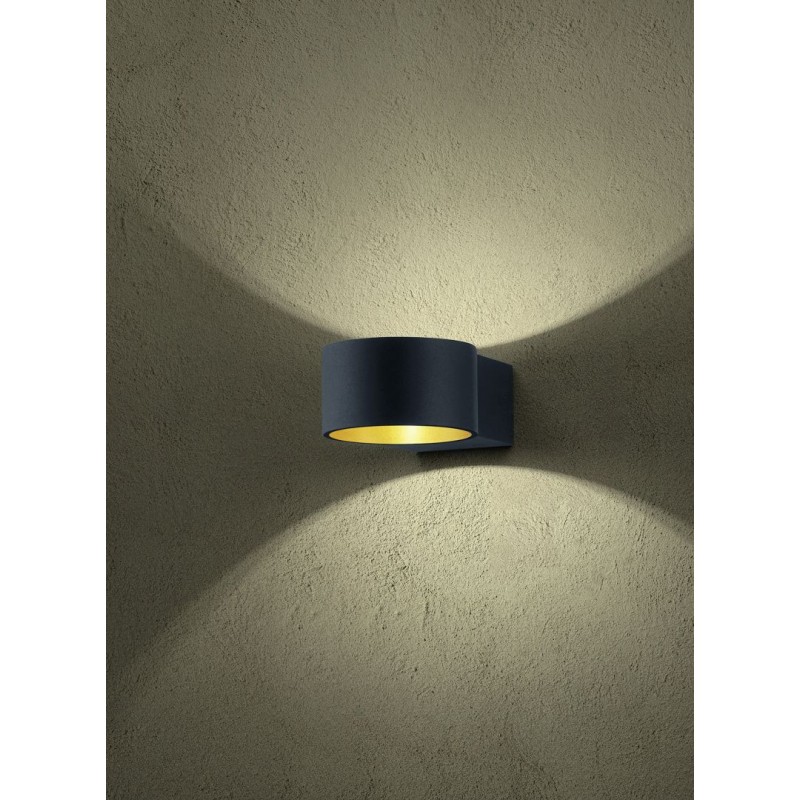- Lacapo - Black Up & Down LED Wall Lamp Trio-223410132 - Lacapo - Black Up & Down LED Wall Lamp