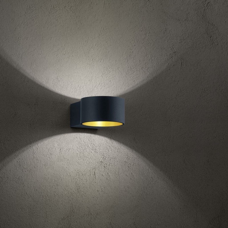 - Lacapo - Black Up & Down LED Wall Lamp Trio-223410132 - Lacapo - Black Up & Down LED Wall Lamp