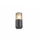 - Hoosic - Matt Black Wall Lamp with Smoked Diffuser Trio-224060132 - Hoosic - Matt Black Wall Lamp with Smoked Diffuser