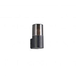 Hoosic - Matt Black Wall Lamp with Smoked Diffuser Hoosic - Matt Black Wall Lamp with Smoked Diffuser