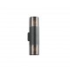 - Hoosic - Matt Black 2 Light Wall Lamp with Smoked Diffuser Trio-224060232 - Hoosic - Matt Black 2 Light Wall Lamp with Smoked Diffuser