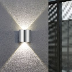 Wales - Matt Nickel Up & Down LED Wall Lamp