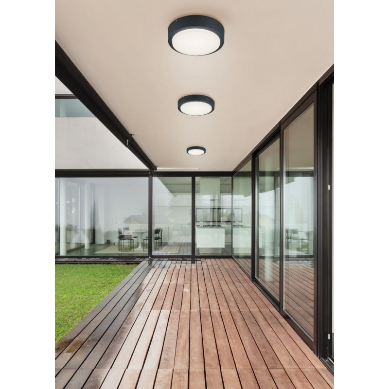 Trio-227260142 - Breg - Anthracite Ceiling / Wall Lamp Ø 20 cm