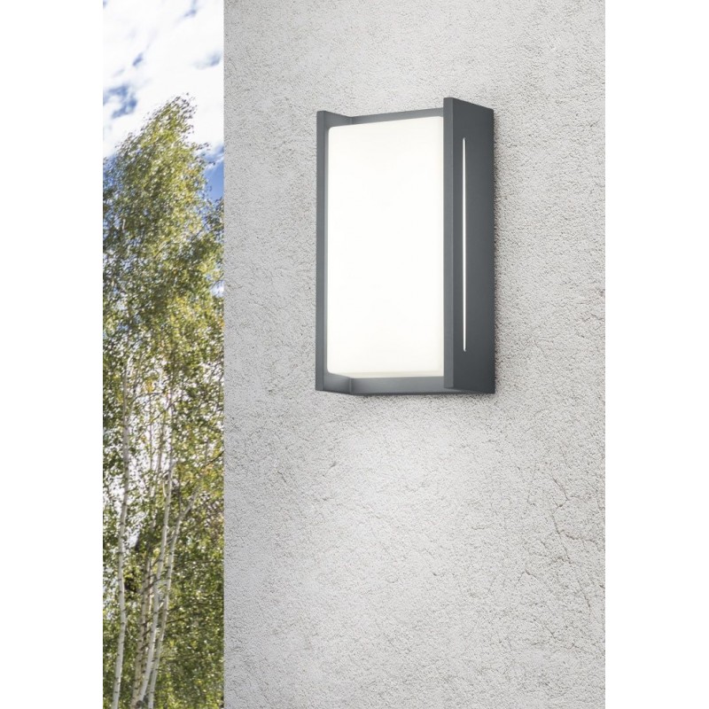 - Indus - Anthracite Wall Lamp with White Diffuser IP54 Trio-227360142 - Indus - Anthracite Wall Lamp with White Diffuser IP54