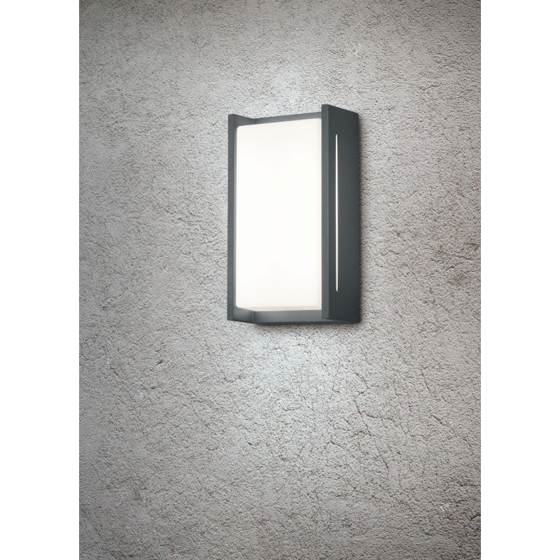 - Indus - Anthracite Wall Lamp with White Diffuser IP54 Trio-227360142 - Indus - Anthracite Wall Lamp with White Diffuser IP54