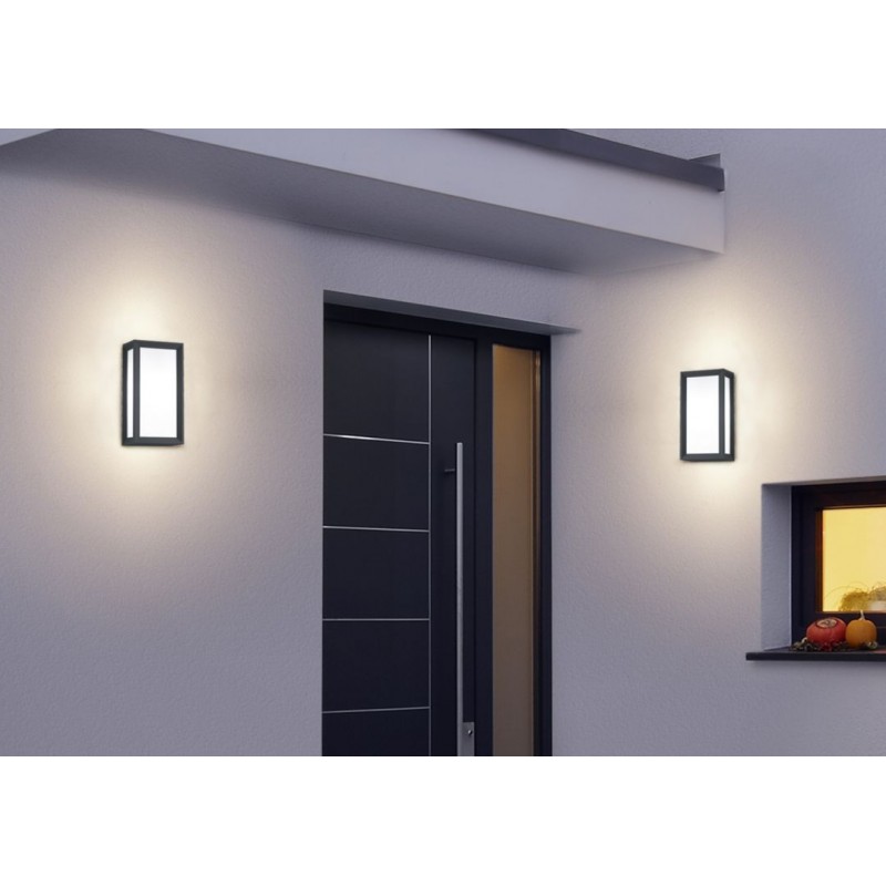 - Timok - Anthracite Wall Lamp with White Diffuser IP54 Trio-228060142 - Timok - Anthracite Wall Lamp with White Diffuser IP54