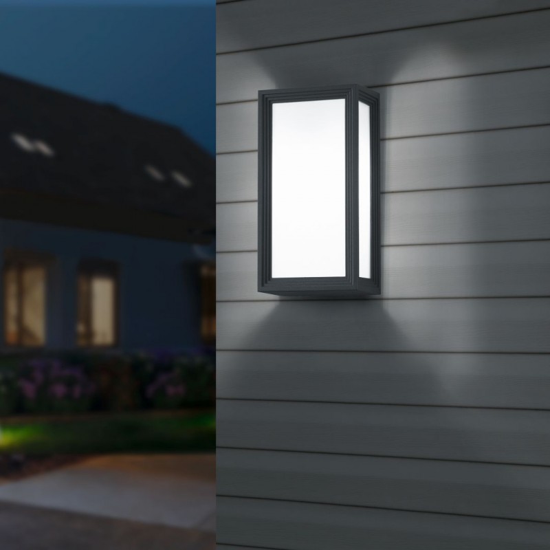 - Timok - Anthracite Wall Lamp with White Diffuser IP54 Trio-228060142 - Timok - Anthracite Wall Lamp with White Diffuser IP54