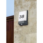 Kasai - Anthracite LED Wall Lamp with Number Set