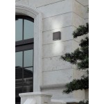 Thames - Square Anthracite LED Wall Lamp IP54