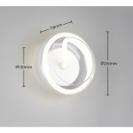 Tarsia - White LED Wall Lamp with Clear Glass