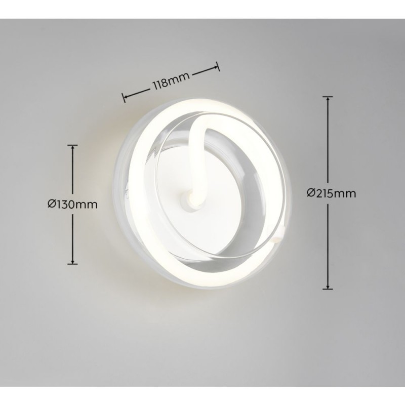 Trio-237870131 - Tarsia - White LED Wall Lamp with Clear Glass