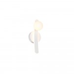 Napoli - Matt White CCT Wall Lamp with White Glass Shade