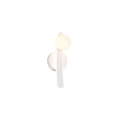 Napoli - Matt White CCT Wall Lamp with White Glass Shade