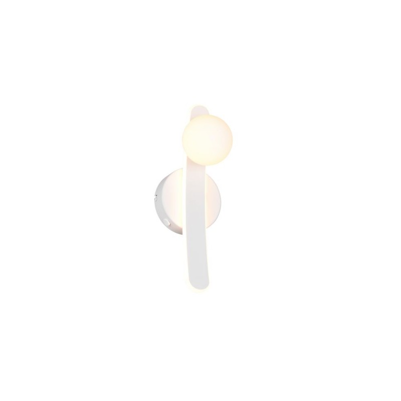 Trio-237970131 - Napoli - Matt White CCT Wall Lamp with White Glass Shade