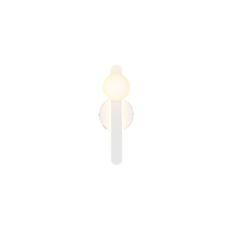 Trio-237970131 - Napoli - Matt White CCT Wall Lamp with White Glass Shade