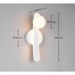 Napoli - Matt White CCT Wall Lamp with White Glass Shade