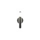 Trio-237970132 - Napoli - Matt Black CCT Wall Lamp with White Glass Shade