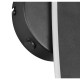 Trio-237970132 - Napoli - Matt Black CCT Wall Lamp with White Glass Shade