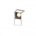 Arola - Black CCT Wall Lamp with White Glass