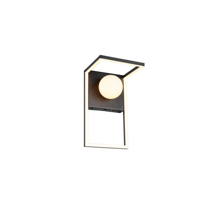 Trio-238170132 - Arola - Black CCT Wall Lamp with White Glass