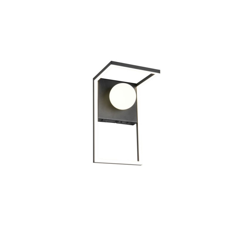 Trio-238170132 - Arola - Black CCT Wall Lamp with White Glass