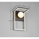 Arola - Black CCT Wall Lamp with White Glass