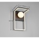 Trio-238170132 - Arola - Black CCT Wall Lamp with White Glass