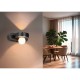 Trio-238270132 - Arpino - Black CCT Wall Lamp with White Glass
