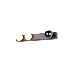 Arpino - Matt Black 3 Light CCT Wall Lamp with White Glass
