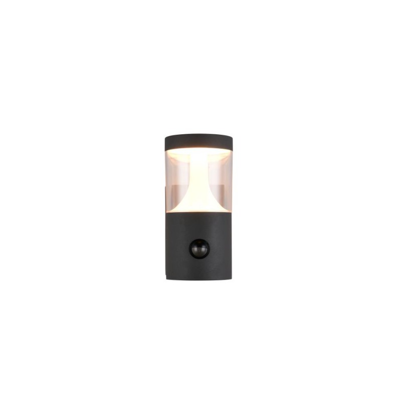 Trio-238569142 - Tagus - Anthracite CCT Sensor Wall Lamp with Clear Diffuser IP54