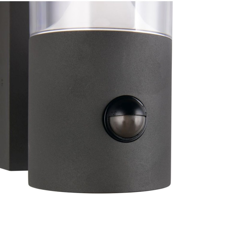 Trio-238569142 - Tagus - Anthracite CCT Sensor Wall Lamp with Clear Diffuser IP54