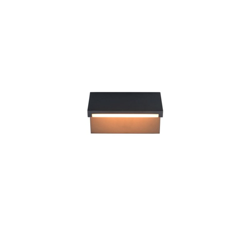 Trio-238660142 - Ravi - Anthracite CCT Wall Lamp with White Diffuser IP65