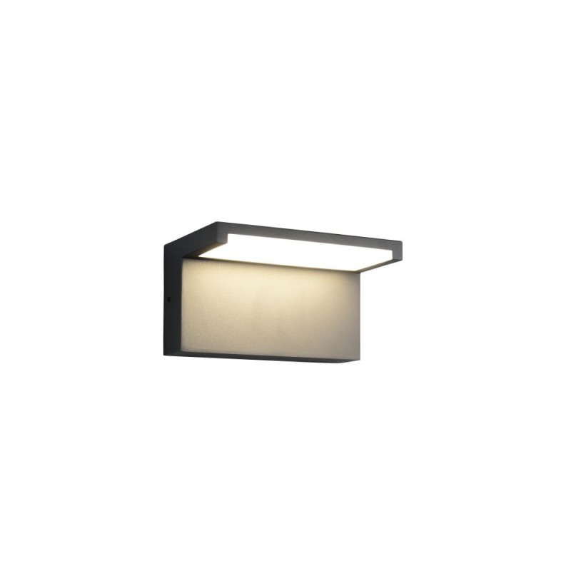 Trio-238660142 - Ravi - Anthracite CCT Wall Lamp with White Diffuser IP65