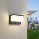 - Nestos - Anthracite LED Wall Lamp with Sensor IP 54 Trio-240969142 - Nestos - Anthracite LED Wall Lamp with Sensor IP 54
