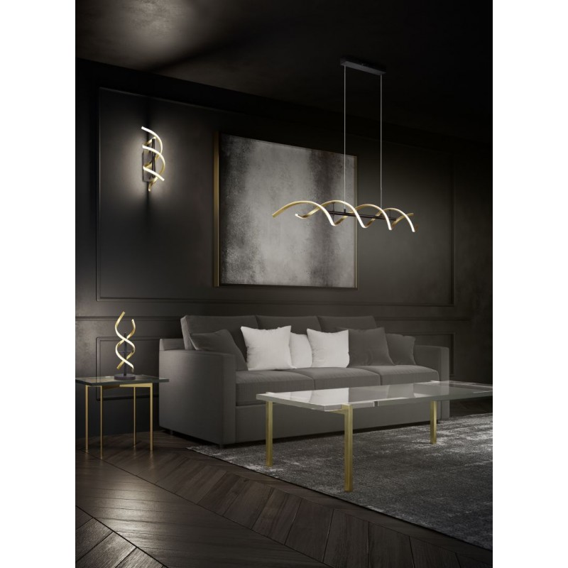 Trio-241810208 - Sequence - Black & Matt Brass CCT Wall Lamp