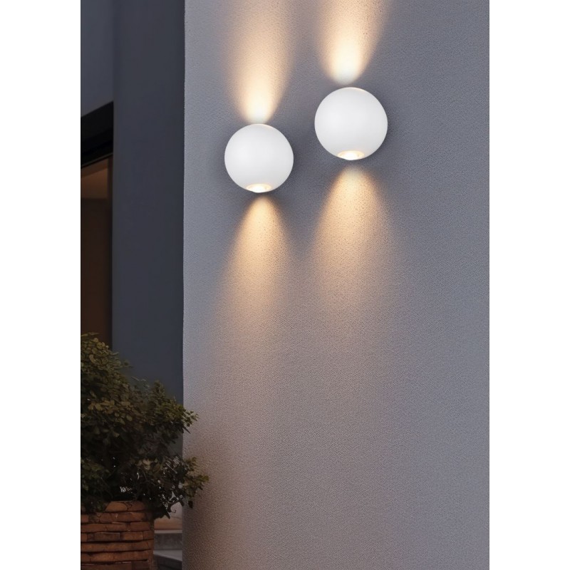 - Avisio - Matt White 2 Light LED Wall Lamp Trio-246760231 - Avisio - Matt White 2 Light LED Wall Lamp