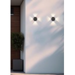 Avisio - Matt Black 4 Light LED Wall Lamp